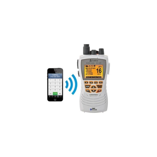 Cobra MR HH600W FLT GPS BT Floating Marine Radio with GPS and Bluetooth (White) - Image 2