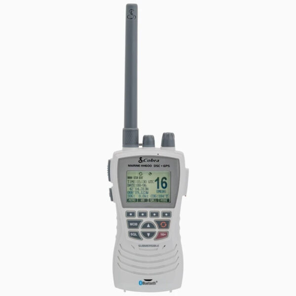 Cobra MR HH600W FLT GPS BT Floating Marine Radio with GPS and Bluetooth (White) - Image 4