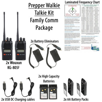 Prepper Walkie Talkie Kit – Family Comm License-Free Package (2 Radios)